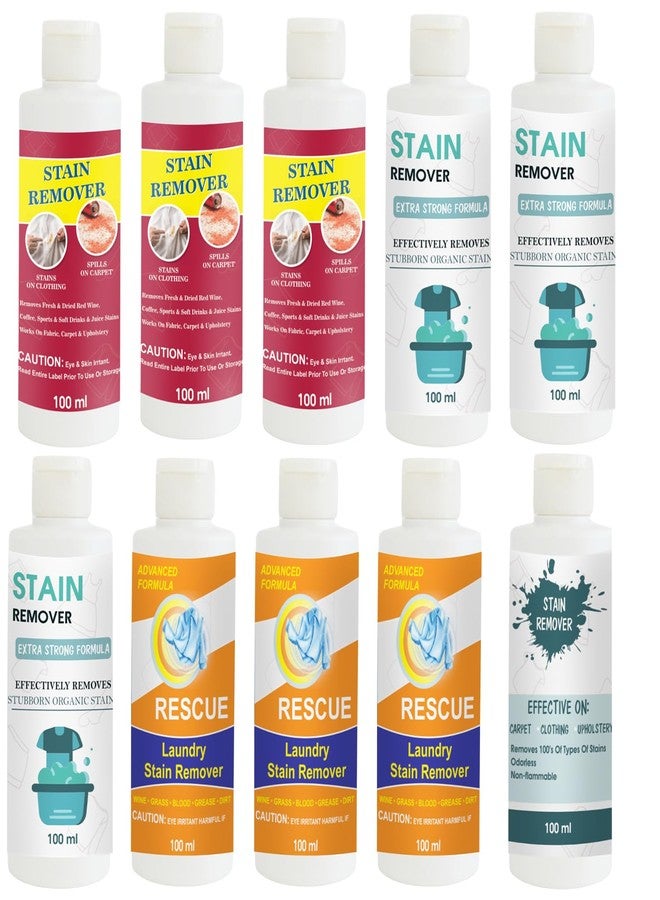 TOOVUS Stain Remover Combo Pack of Red x3, Doll x3, Orange x3 and Sky Stain Remover | Multi-Surface Cleaning Solution for Clothes, Fabrics, Upholstery (100 g Each - Image 1